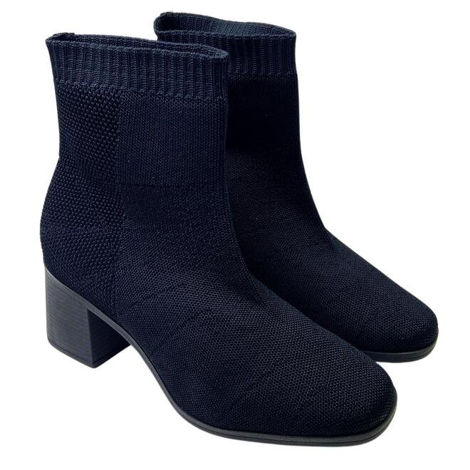 Bota de Knit Bebecê Napa Skin Soft Preto Feminina Preto 3