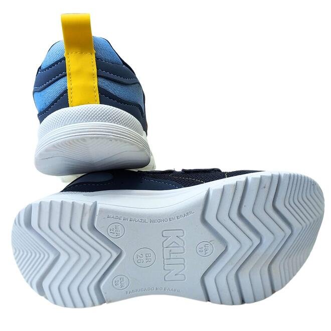 Tênis Klin Sport Chumbo/Azul Oceano/Laranja Menino Chumbo/Azul 5