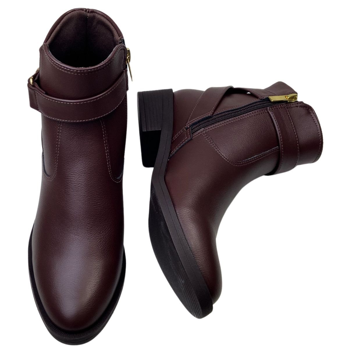 Bota Bebecê Cano Curto Napa Skin Soft Cacau Feminina Cacau 4