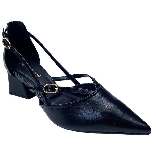 Sapato Canoinha Bebecê Napa Egeu Preto Feminino Preto 2