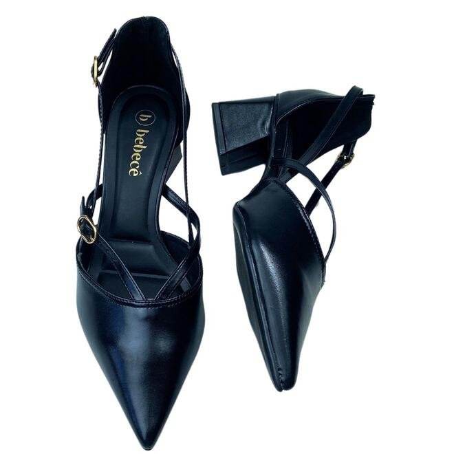 Sapato Canoinha Bebecê Napa Egeu Preto Feminino Preto 4