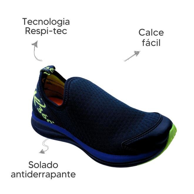 Tênis Kidy K360 Energy Respi-Tec Marinho/Amarelo Neon Marinho 6