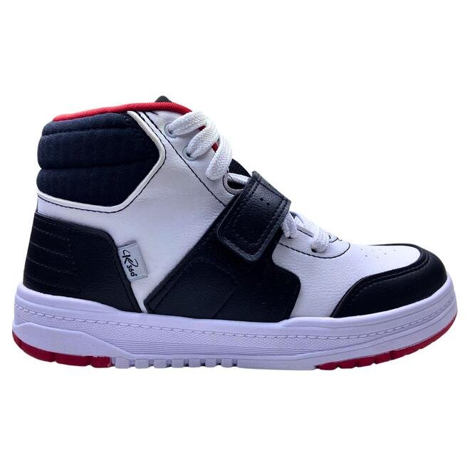 Tênis Kidy K360 Estilo Respitec Preto/Branco/Vermelho Preto/Branco 1