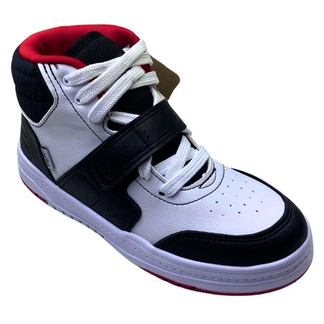 Tênis Kidy K360 Estilo Respitec Preto/Branco/Vermelho Preto/Branco 2