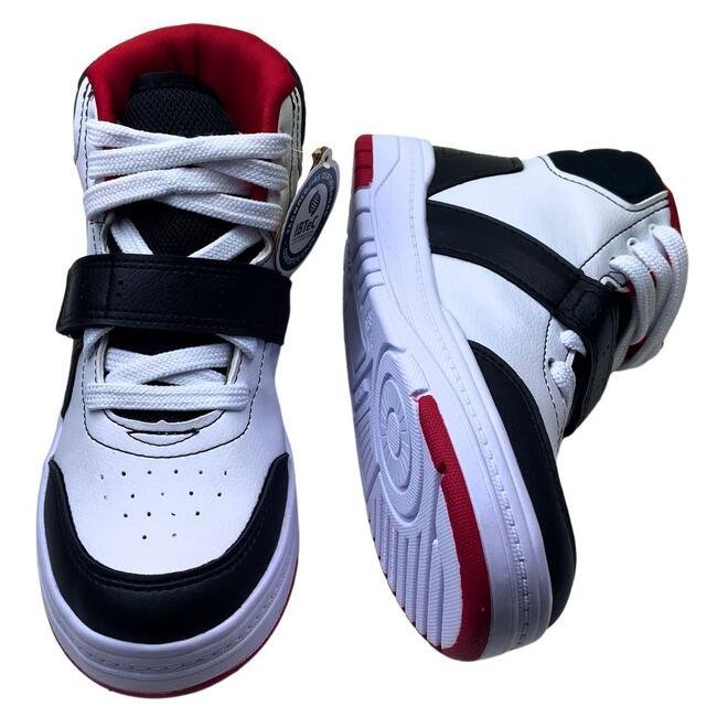 Tênis Kidy K360 Estilo Respitec Preto/Branco/Vermelho Preto/Branco 4