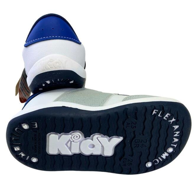 Sapatênis Kidy Colors Equilibrio Branco/Marinho/Azul Royal Branco 5