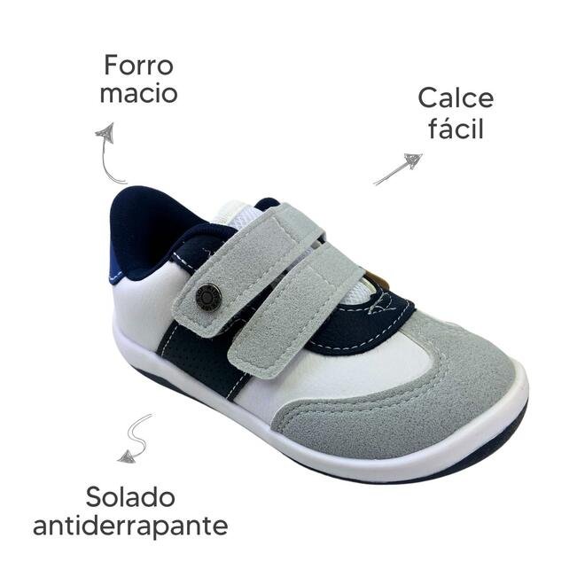 Sapatênis Kidy Colors Equilibrio Branco/Marinho/Azul Royal Branco 6
