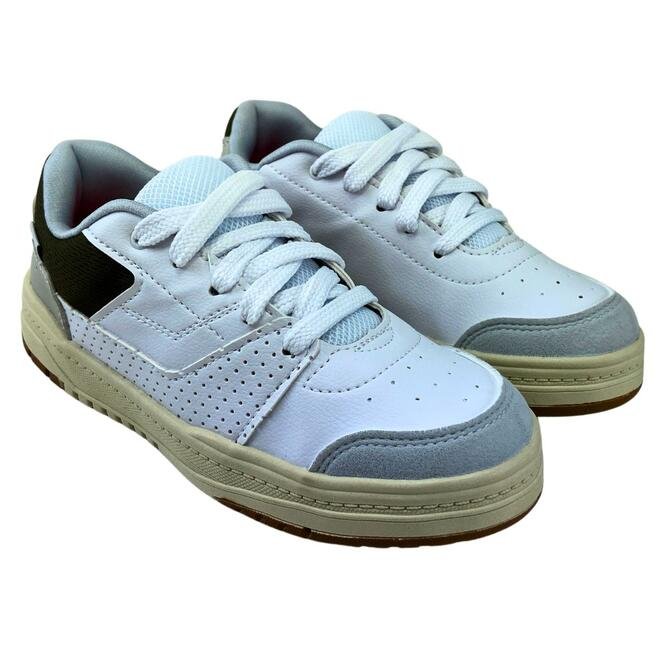 Tênis Kidy K360 Estilo Respitec Branco/Cinza/Verde Menino Branco 3