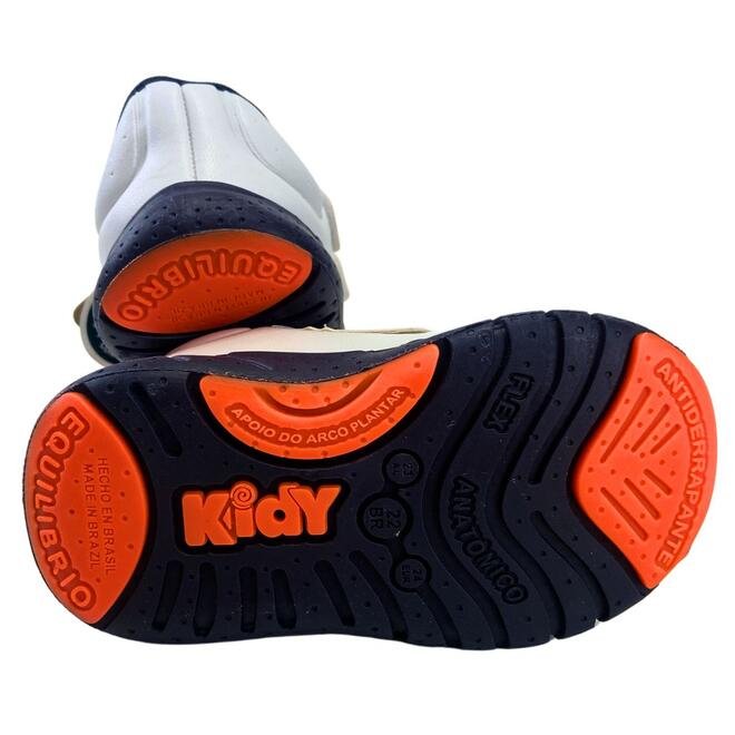 Tênis Kidy Equilibrio Branco/Marinho Infantil Branco 5