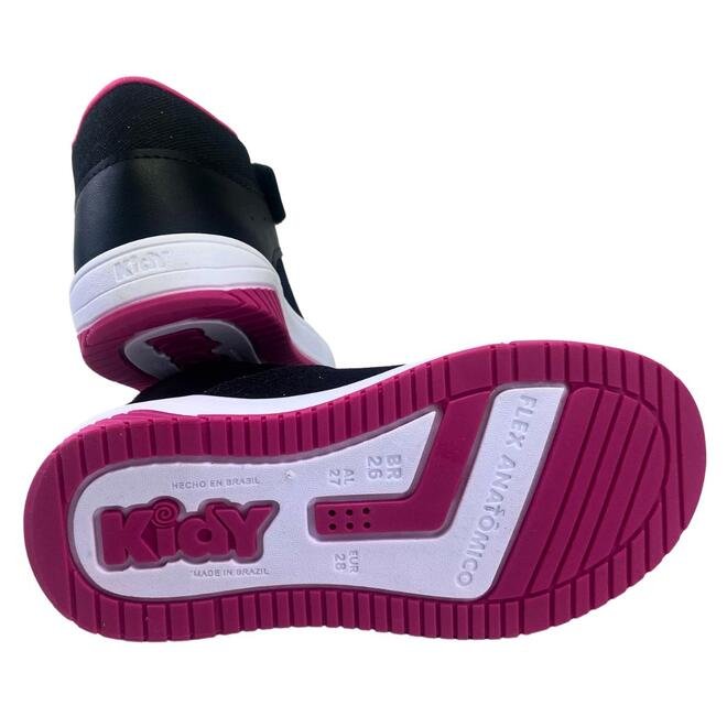 Tênis Kidy Cano Alto Happy Preto Infantil Preto 5