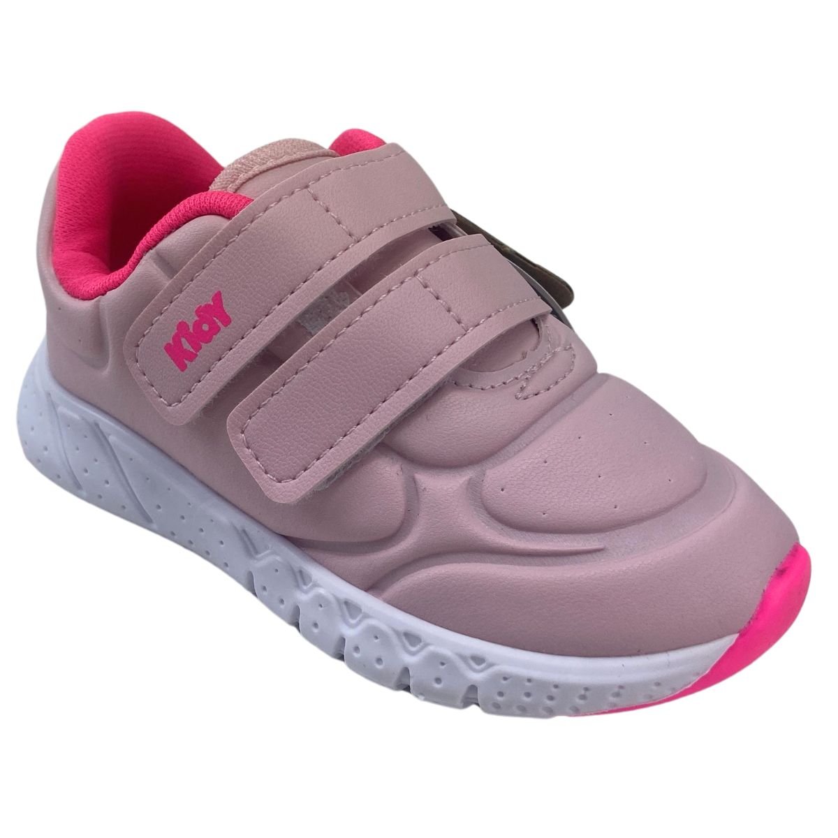 Tênis Kidy Equilibrio Nude/Pink Neon Infantil Rosa 2