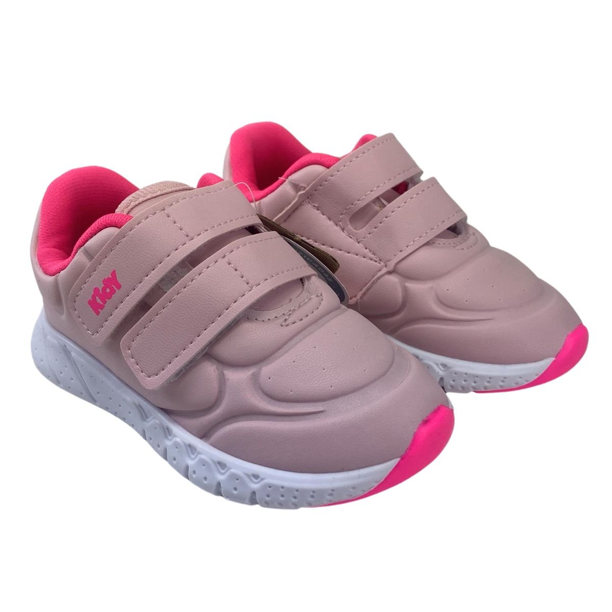 Tênis Kidy Equilibrio Nude/Pink Neon Infantil Rosa 3