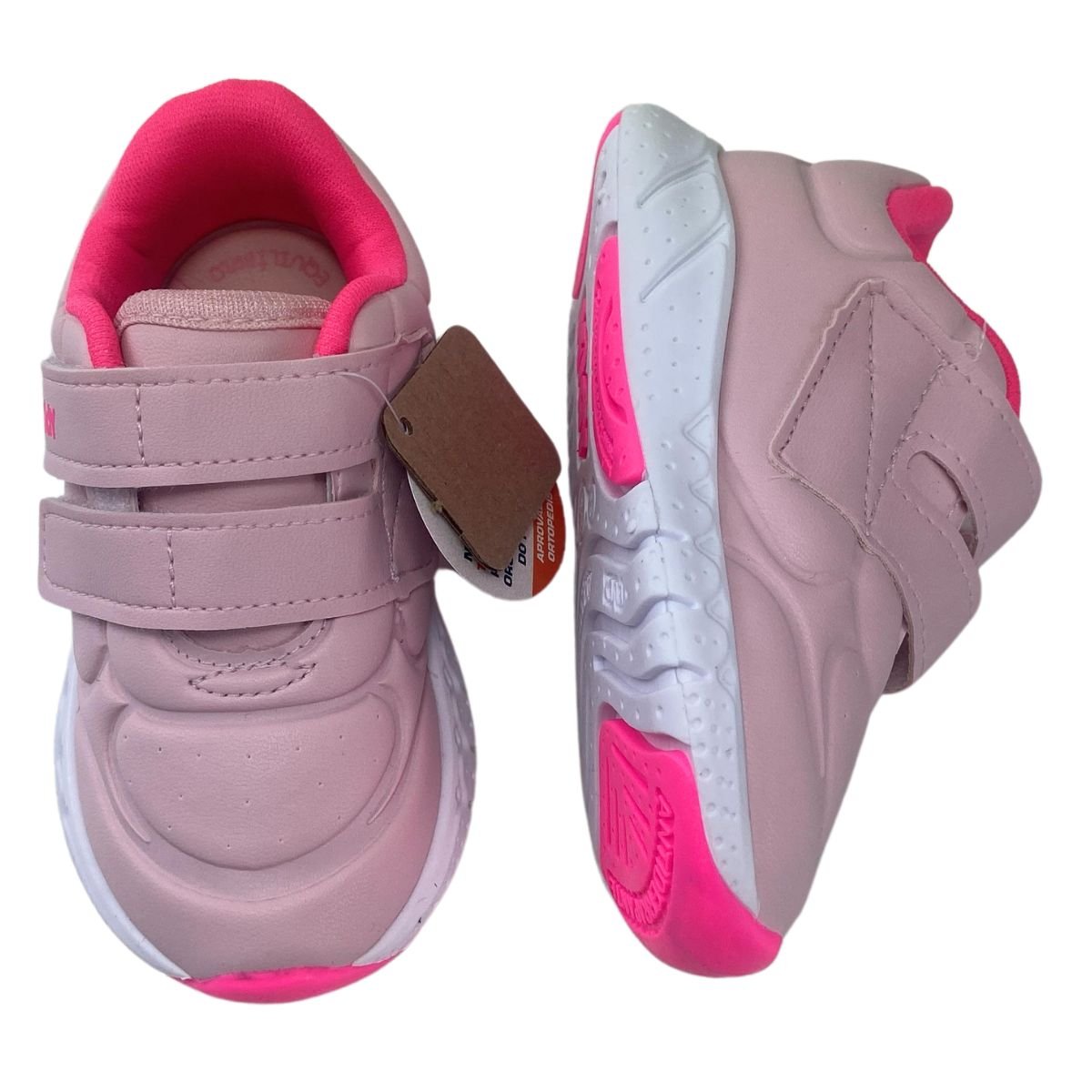 Tênis Kidy Equilibrio Nude/Pink Neon Infantil Rosa 4