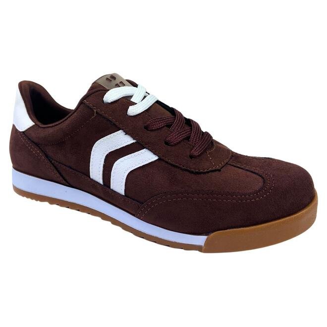 Tênis Via Marte Camurça Napa Dark Brown/Milk Feminino Brown 2