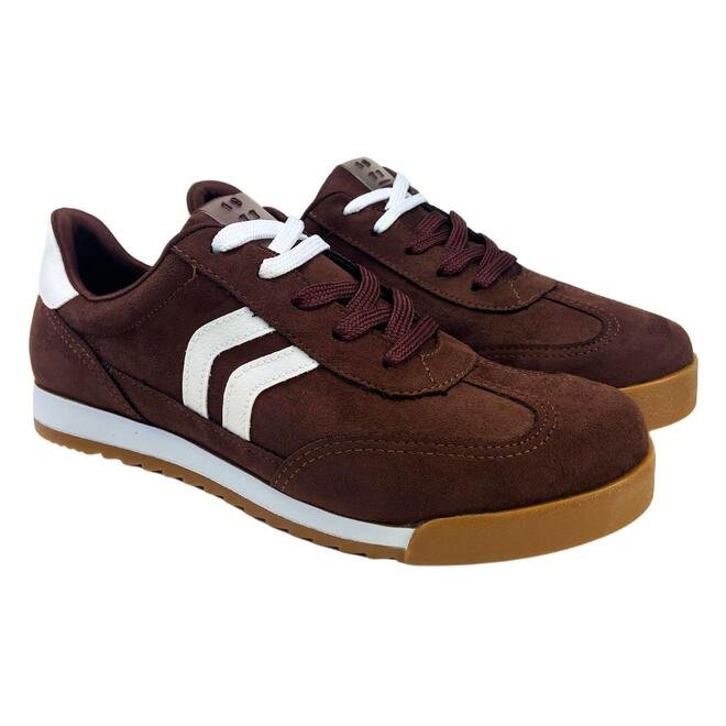 Tênis Via Marte Camurça Napa Dark Brown/Milk Feminino Brown 3