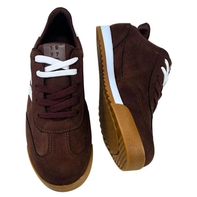 Tênis Via Marte Camurça Napa Dark Brown/Milk Feminino Brown 4