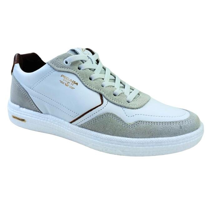 Sapatênis Pegada Napa Soft Branco/Camurça/Pull Masculina Branco 2