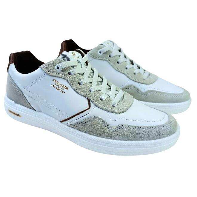 Sapatênis Pegada Napa Soft Branco/Camurça/Pull Masculina Branco 3