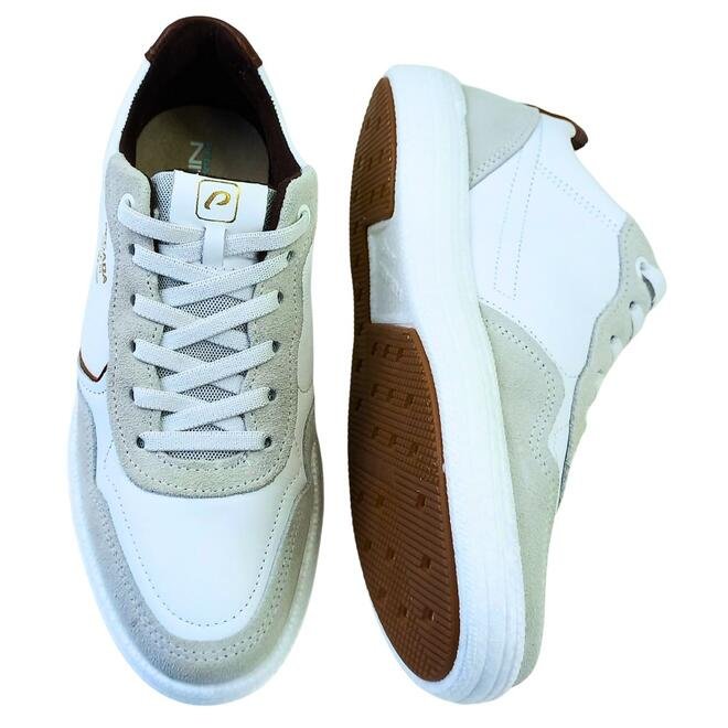 Sapatênis Pegada Napa Soft Branco/Camurça/Pull Masculina Branco 4