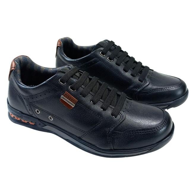 Sapatênis Pegada Nature Preto/Pull Up Conhaque Masculina Preto 3