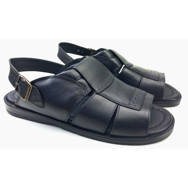 Sandália Italianinho Couro Napa Preto Masculino Preto 3