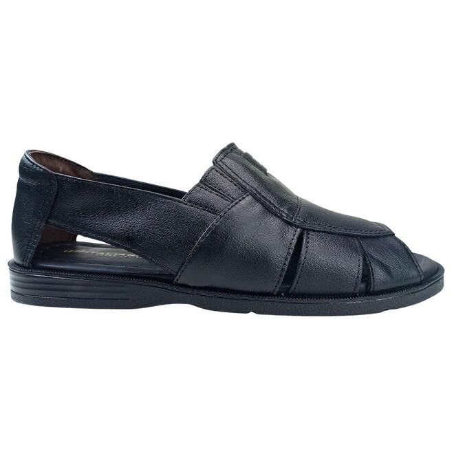Sandália Italianinho Couro Napa Preto Masculino