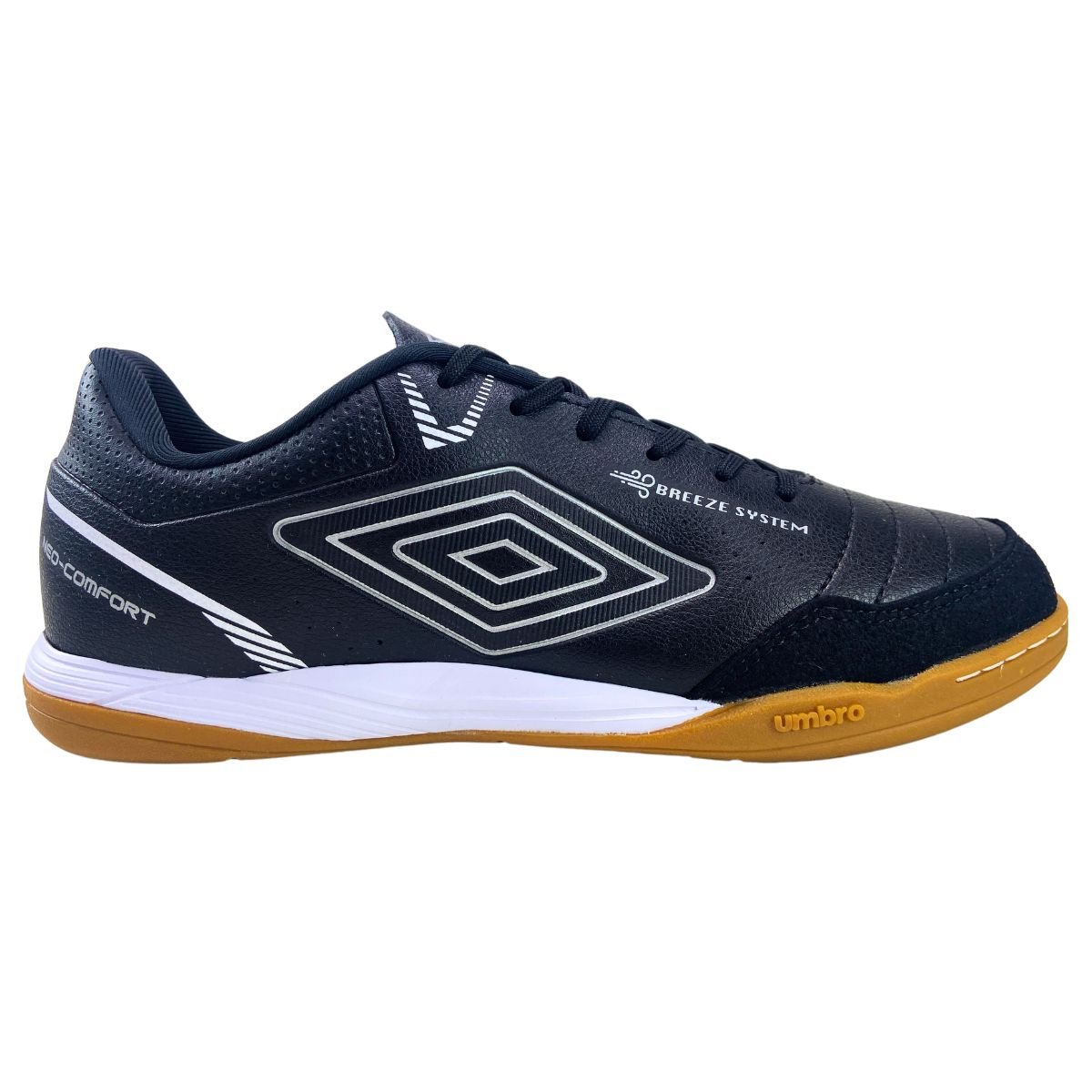 Chuteira Futsal Umbro Neo Comfort Preto/Cinza/Branco