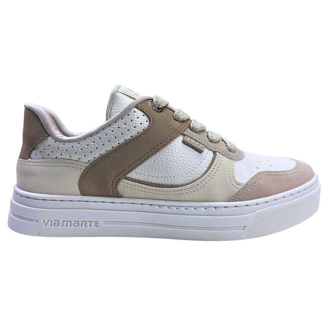 Tênis Via Marte Casual Nobuck Bege/Branco/Marfim Feminino Bege 1