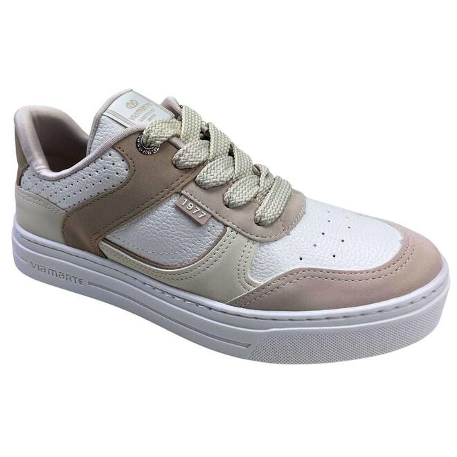 Tênis Via Marte Casual Nobuck Bege/Branco/Marfim Feminino Bege 2