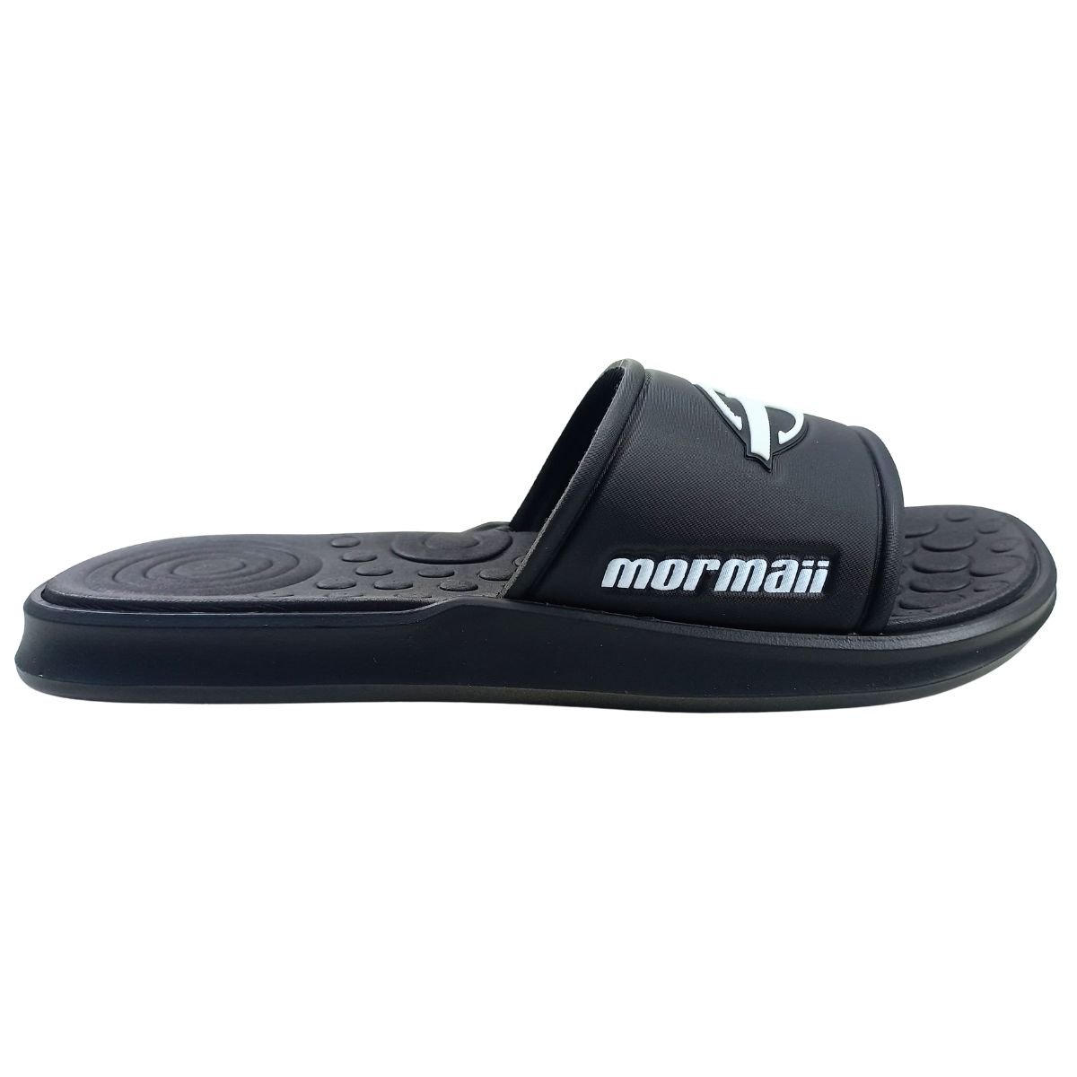 Chinelo Mormaii Quiver Pro Gaspea Adulto Preto/Branco Masculino