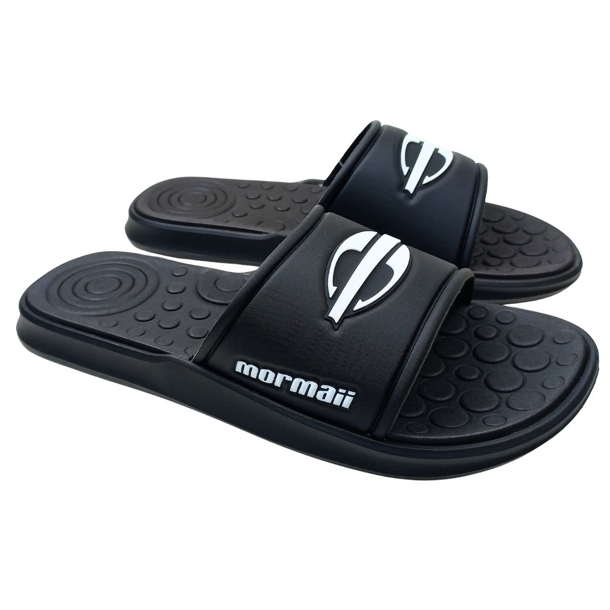 Chinelo Mormaii Quiver Pro Gaspea Adulto Preto/Branco Masculino Preto 3