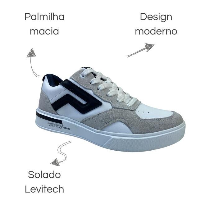 Sapatênis Pegada Napa Soft Branco/Cam/Nature/Preto Masculino Branco 6