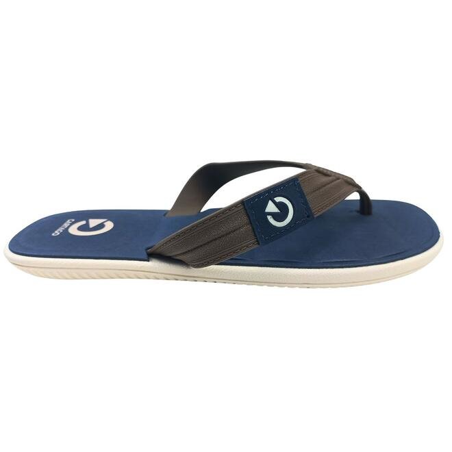 Chinelo Cartago Aspen Dedo Bege/Marrom/Azul Adulto Masculino