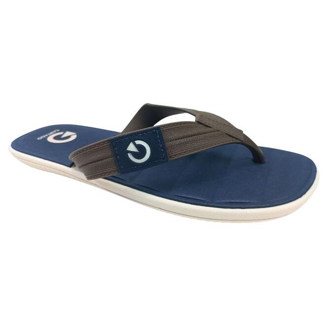 Chinelo Cartago Aspen Dedo Bege/Marrom/Azul Adulto Masculino Marrom 2