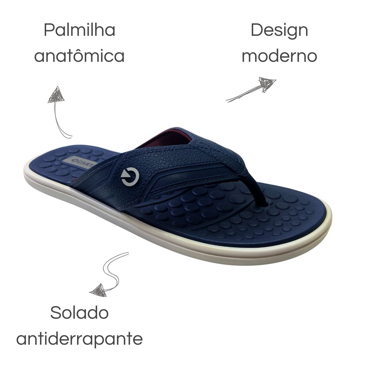 Chinelo Cartago Veneto II Dedo Marrom/Marrom Adulto Masculino Azul 4