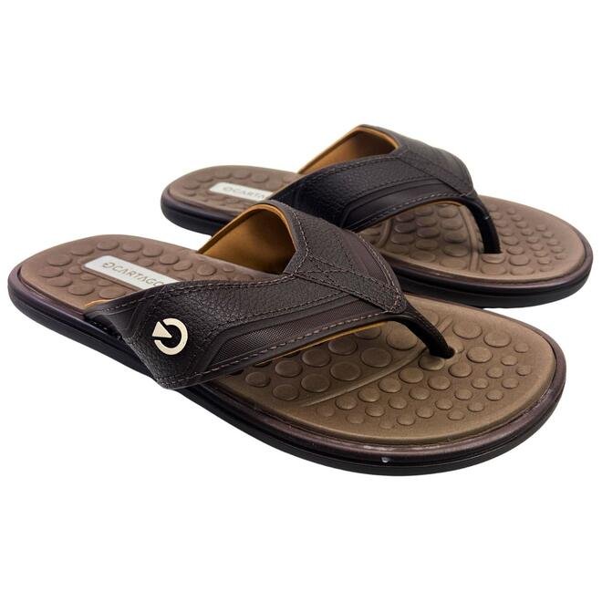 Chinelo Cartago Veneto II Dedo Marrom/Marrom Adulto Masculino Marrom 2