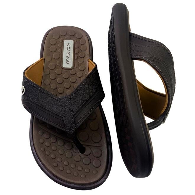 Chinelo Cartago Veneto II Dedo Marrom/Marrom Adulto Masculino Marrom 3