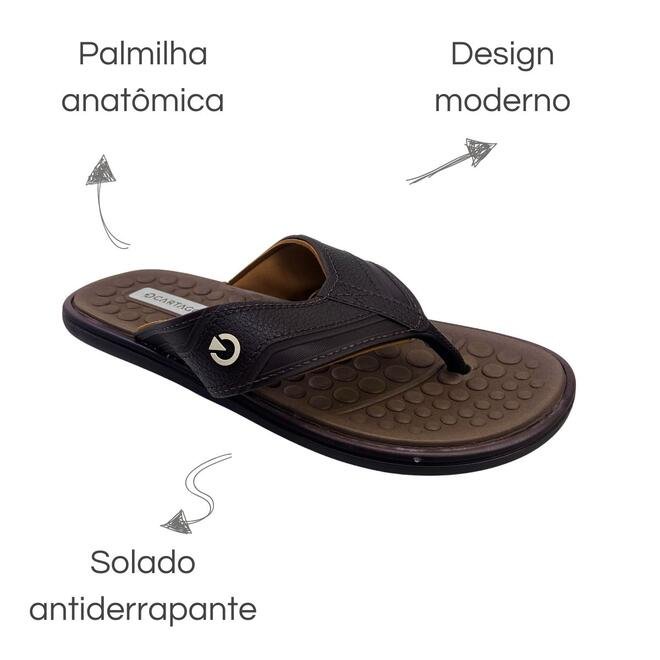 Chinelo Cartago Veneto II Dedo Marrom/Marrom Adulto Masculino Marrom 4