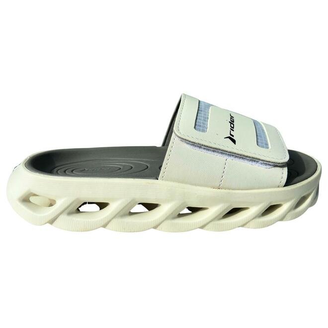 Chinelo Rider R Power Slide Preto/Cinza Adulto Masculino Branco 1