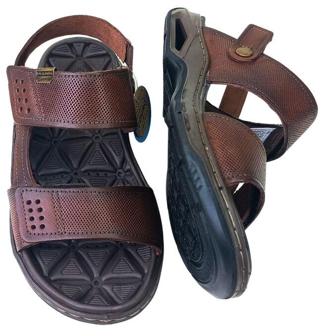 Sandália Pegada Anilina Pinhão Masculina Pinhão 4