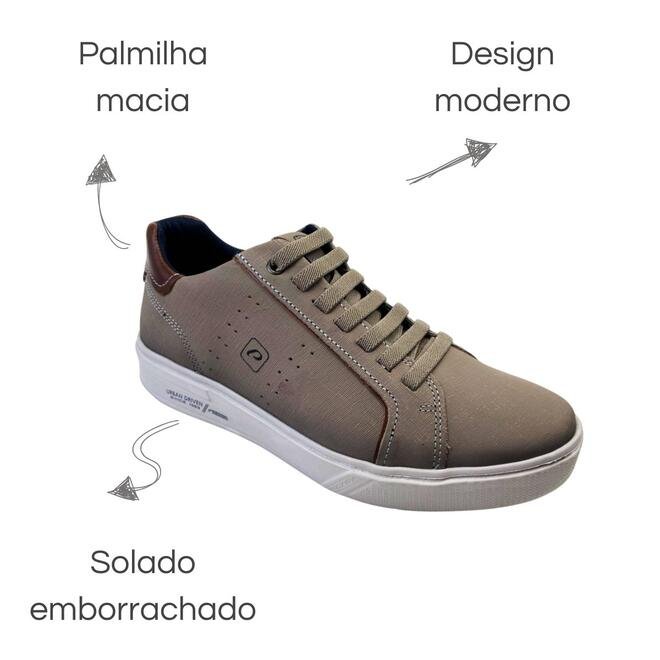 Sapatênis Pegada Jeans Areia Pull Up Conhaque Masculino Areia 6