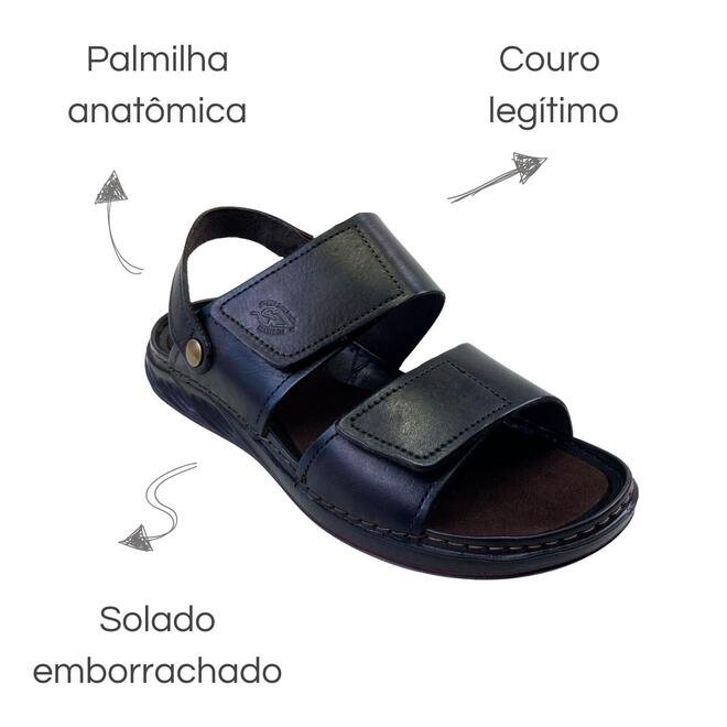 Sandália Pegada Anilina Brown Masculina Marrom 6