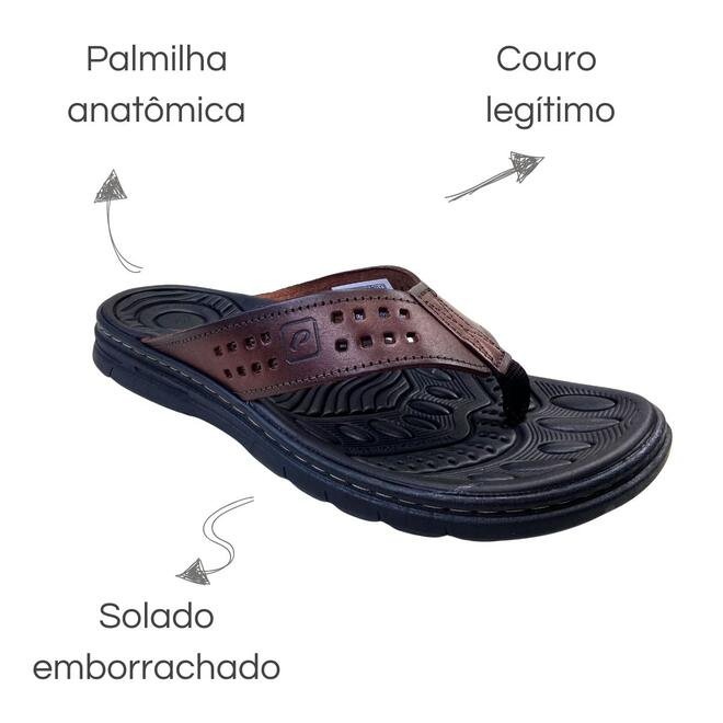 Chinelo Pegada Anilina Pinhão Masculino Pinhão 6