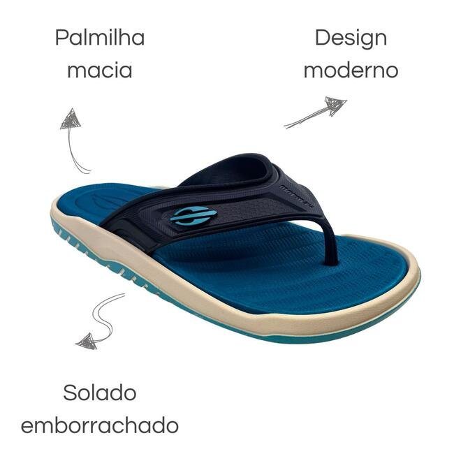 Chinelo Mormaii Balian Dedo Adulto Bege/Preto Masculino Preto 6