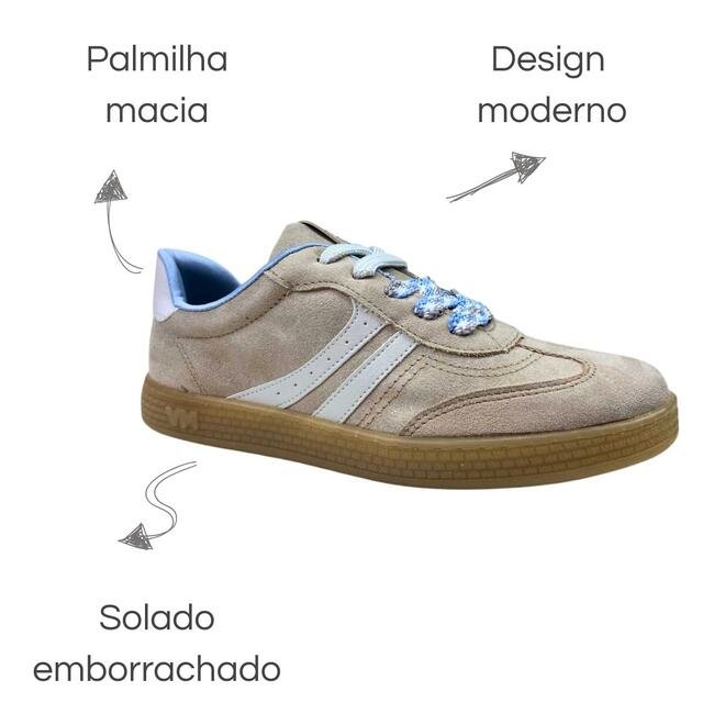 Tênis Via Marte Camurça Ultra/Napa Porcelana/Ice Bege 6