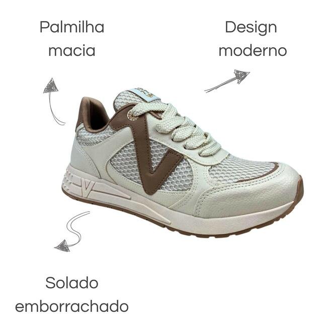 Tênis Via Marte Tela Colmeia Marfim/Bege/Quinoa Marfim 6