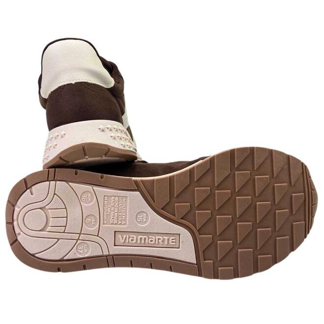Tênis Via Marte Camurça Ultra Napa Cinnamon/Marfim Marrom 5