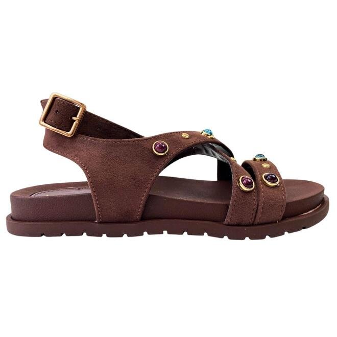 Sandália Via Marte Camurça Ultra Dark Brown