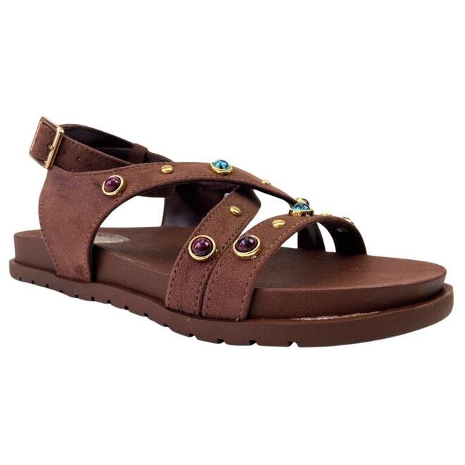 Sandália Via Marte Camurça Ultra Dark Brown Marrom 2