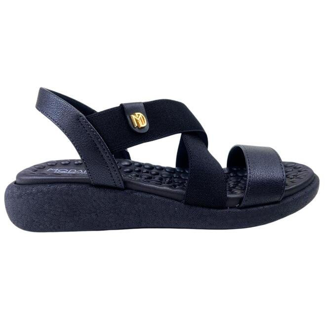 Sandália Modare Elastico Napa Floather Nature Preto